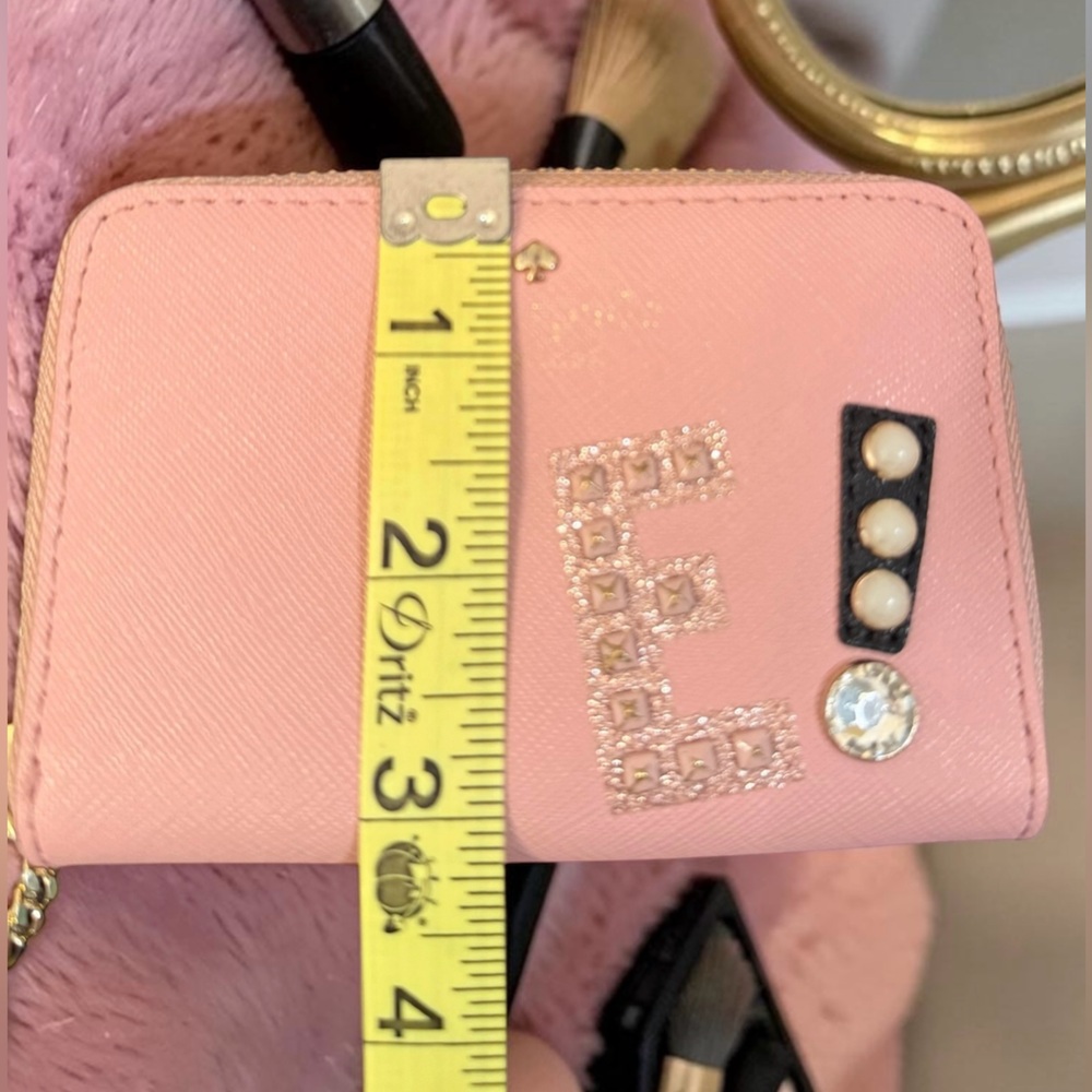 Kate Spade Novelty Storybook Pink Saffiano Leather Zip “Alphabet Series” Wallet - Picture 6 of 7